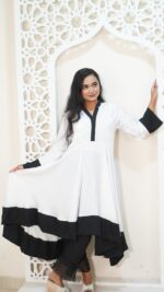 Women Umbrella Cut Party Kurti - Image 3