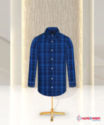 Mens Blue Check Full Sleeve Shirt - Image 2