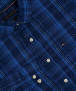 Mens Blue Check Full Sleeve Shirt - Image 3