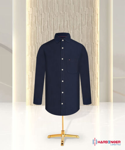 Mens Navy Blue Full Sleeve Shirt