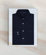 Mens Navy Blue Full Sleeve Shirt - Image 4