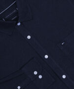 Mens Navy Blue Full Sleeve Shirt - Image 2