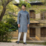 Timeless Signature - Steel Blue Panjabi - Image 2