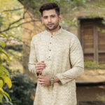 Timeless Signature -  Sand Beige Panjabi - Image 2