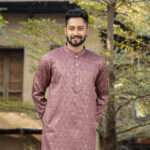 Timeless Signature -  Mauve Plum Panjabi - Image 2