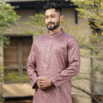 Timeless Signature -  Mauve Plum Panjabi - Image 3