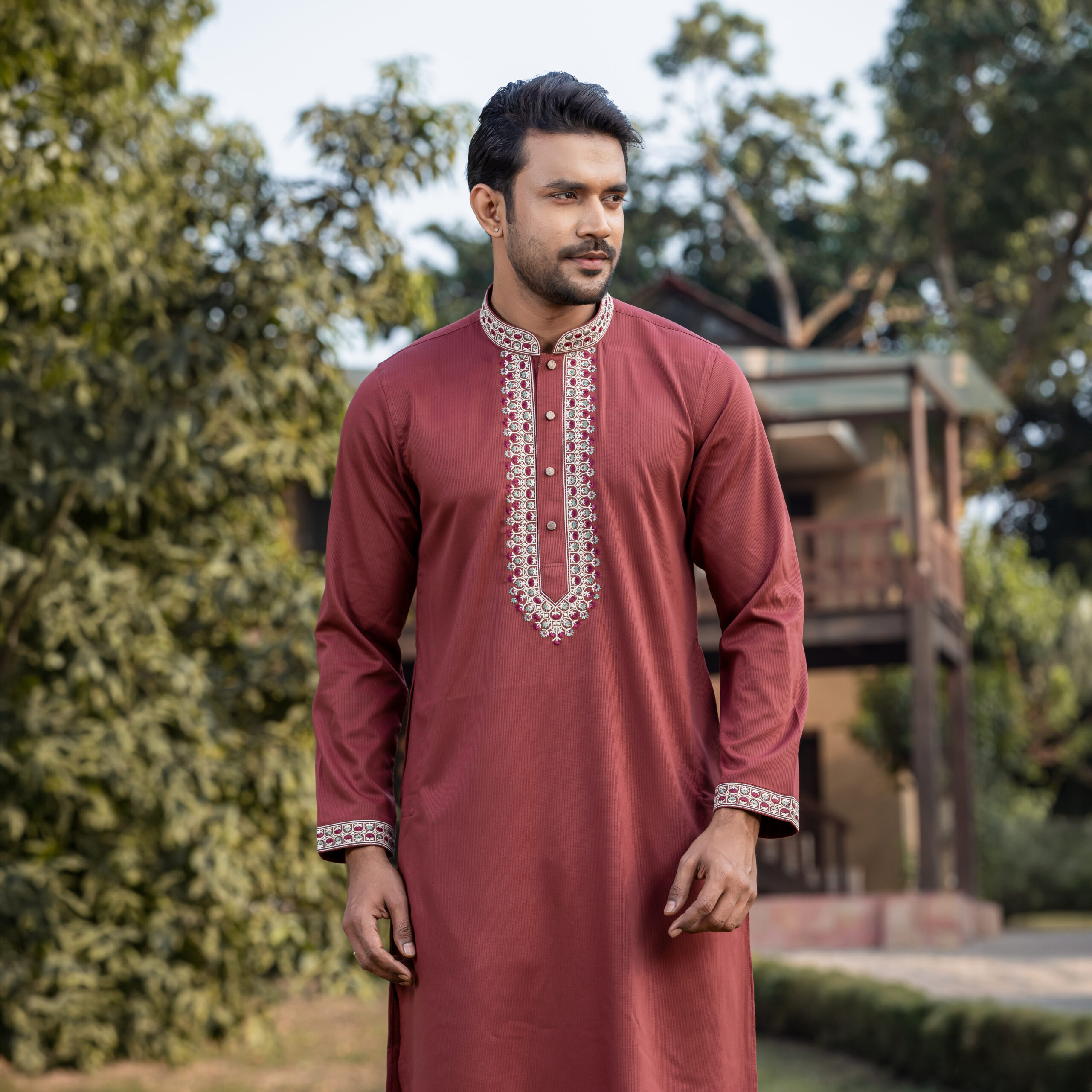 3Y2A2912-Editmyth studio 2026 Jawhar Sovereign - Heritage Maroon Panjabi - Image 1