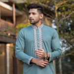 Jawhar Sovereign - Sage Grey Cord Panjabi
