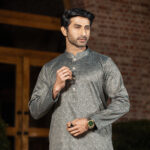 Timeless Signature - Charcoal Grey Panjabi - Image 2