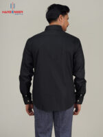 Premium Black Cotton Shirt - Image 3