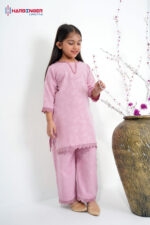 Pink Jafran Fabric Kids Co-Ord Set - Image 4