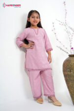Pink Jafran Fabric Kids Co-Ord Set