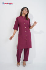 Women Solid Lylan fabric Co-Ord Set - Image 3
