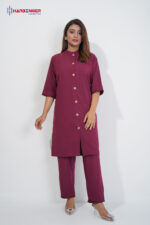 Women Solid Lylan fabric Co-Ord Set