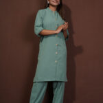 Women Solid Sage Green Co-Ord Set