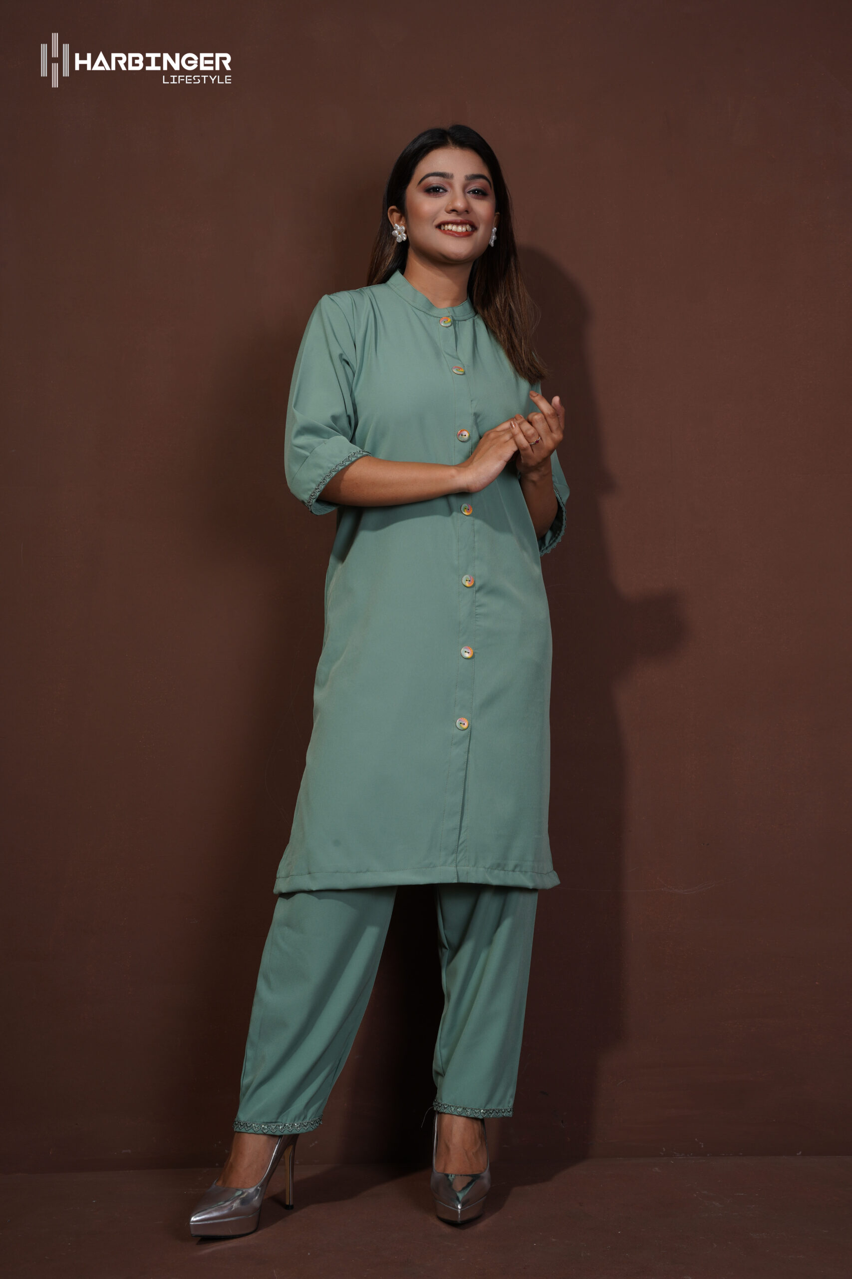 DSC09683 Women Solid Lylan fabric Co-Ord Set - Image 1