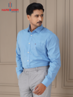 Mens Cotton Choice: Sky Blue Formal Shirt