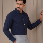 Mens Navy Blue Full Sleeve Shirt