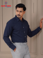 Mens Navy Blue Full Sleeve Shirt