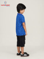Boys Blue Musical Motif Polo Shirt - Image 2