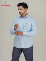 Men's Premium Fine Cotton Formal Shirt - Sky Blue - Image 2