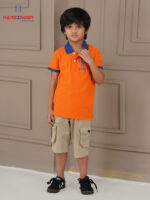Boys Premium Orange Polo - Image 2