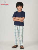 Boys Sky-Line Check Cotton Trouser - Image 4