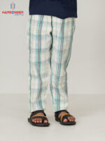 Boys Sky-Line Check Cotton Trouser - Image 3