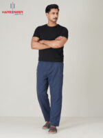 Mens Blue Remi Cotton Trouser - Image 2