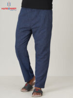 Mens Blue Remi Cotton Trouser