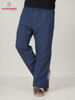 Mens Blue Remi Cotton Trouser - Image 4