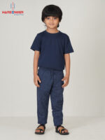 Boys Navy Blue Remi Cotton Trouser - Image 3