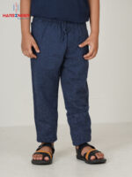 Boys Navy Blue Remi Cotton Trouser