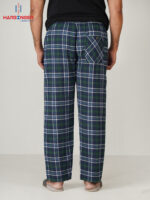 Mens Green & Blue Check Cotton Trouser - Image 3