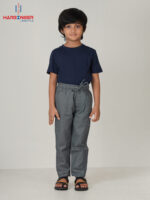Boys Slate Grey Remi Cotton Trouser - Image 3