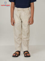 Boys Premium Beige Remi Cotton Trouser