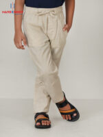 Boys Premium Beige Remi Cotton Trouser - Image 3