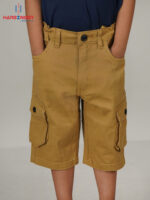 Boys Premium Mustard Cargo 3-Quarter Pant