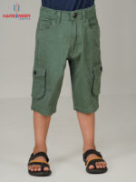 Boys Bottle Green Cargo 3-Quarter Pant - Image 3