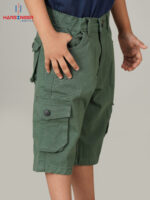Boys Bottle Green Cargo 3-Quarter Pant - Image 2