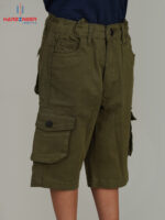 Boys Olive Green Cargo 3-Quarter Pant - Image 3
