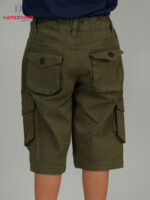 Boys Olive Green Cargo 3-Quarter Pant - Image 2